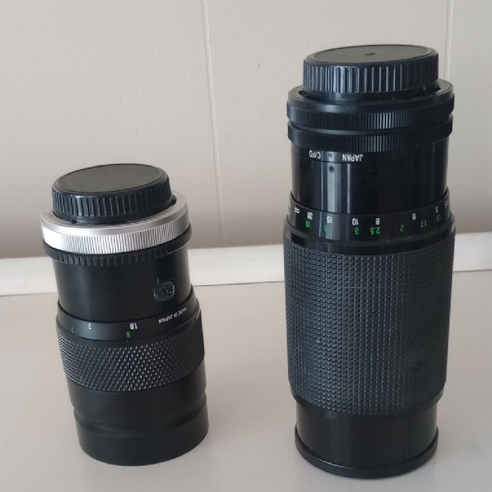 Camera Lens Set - Black and Silver